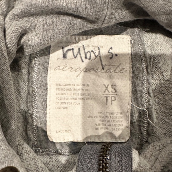Aeropostale Retro Vintage Y2k Gray Zip-Up Hoodie - XS - Picture 2 of 3